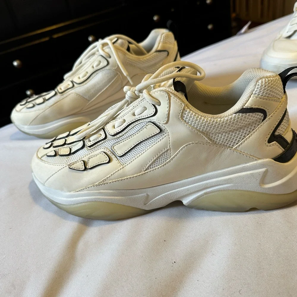 Authenic Off White Mens Amiri Bone Sneakers - Picture 3 of 5